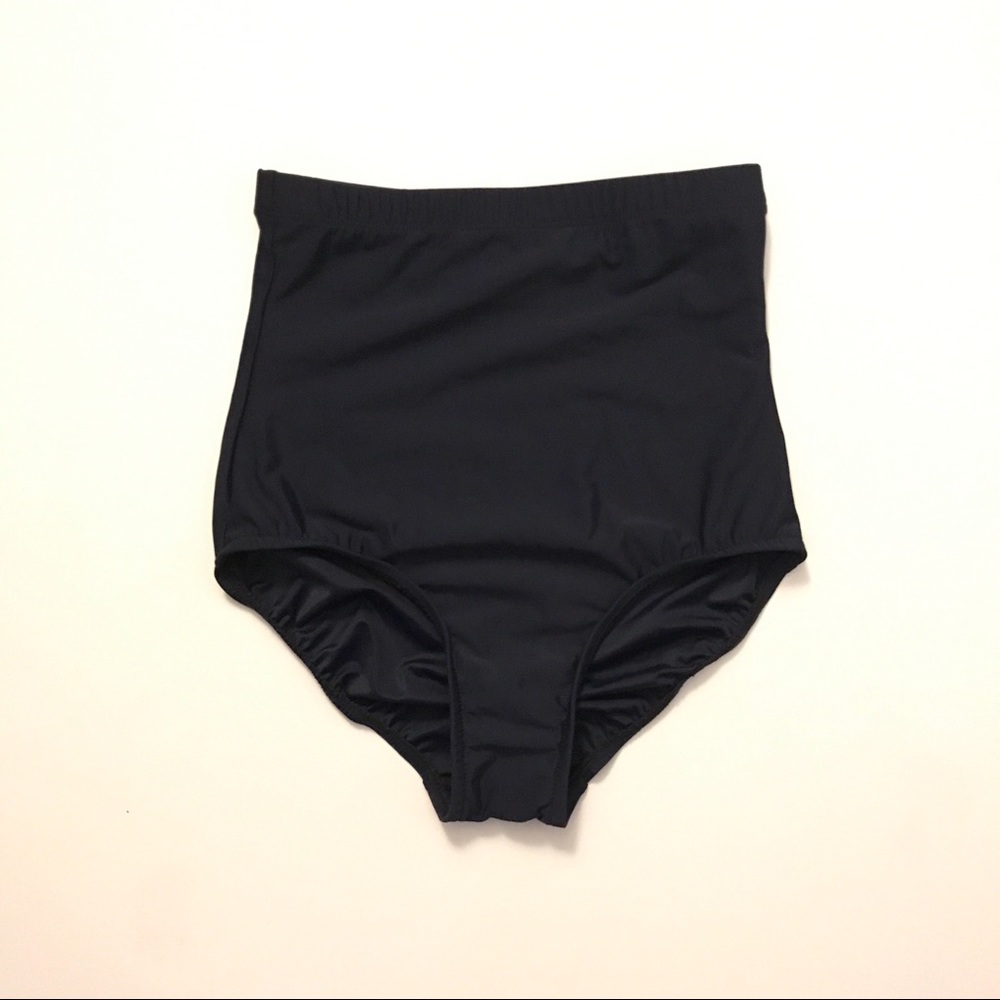 Super High Waisted Bikini Bottom, navy blue size 8